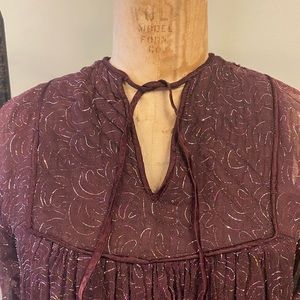 Bohemian Women’s Dress with metallic yarn detailing